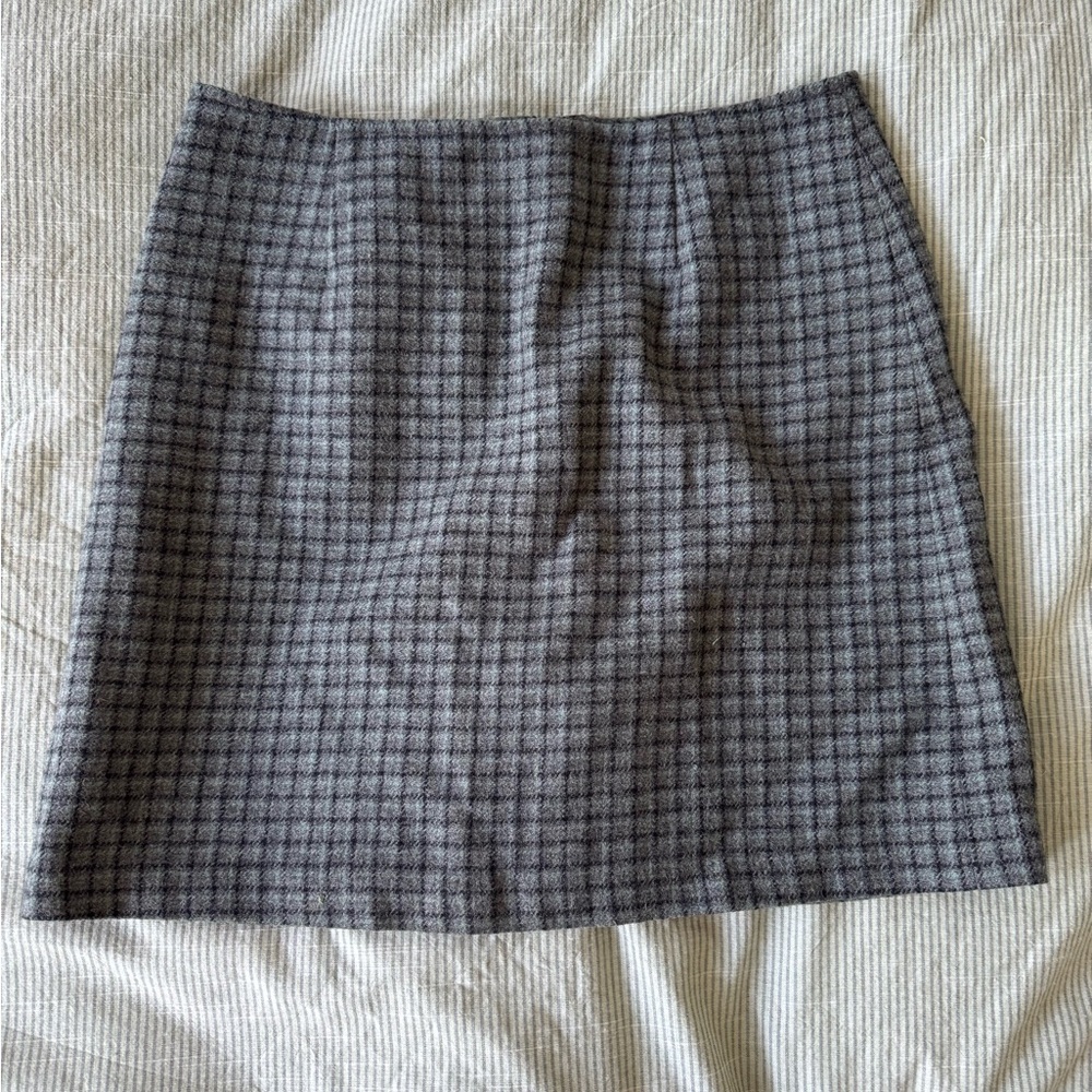 J.Crew plaid wool mini skirt